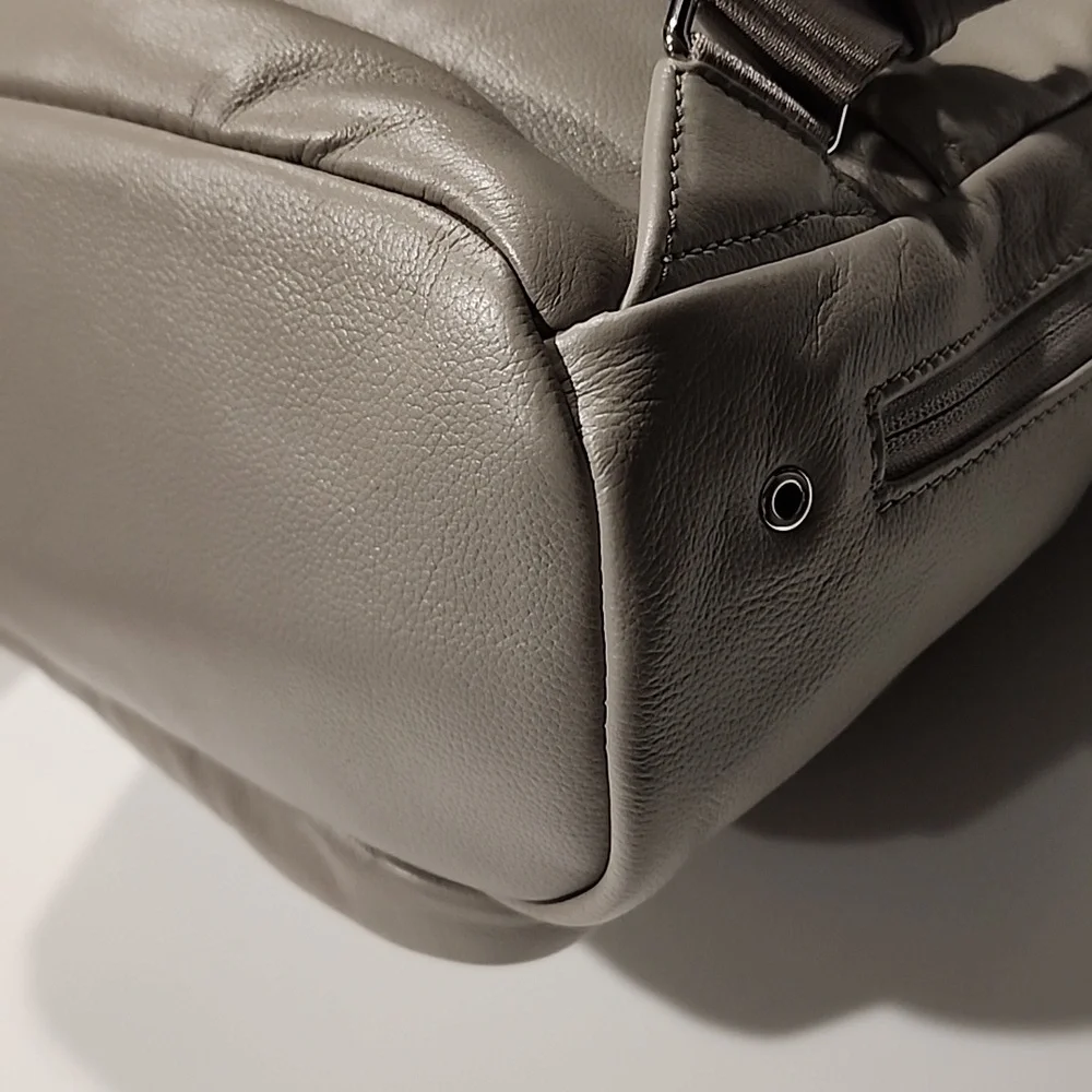 NWT Tumi Voyageur Dori Fine Grain Cow Leather Backpack In Gray